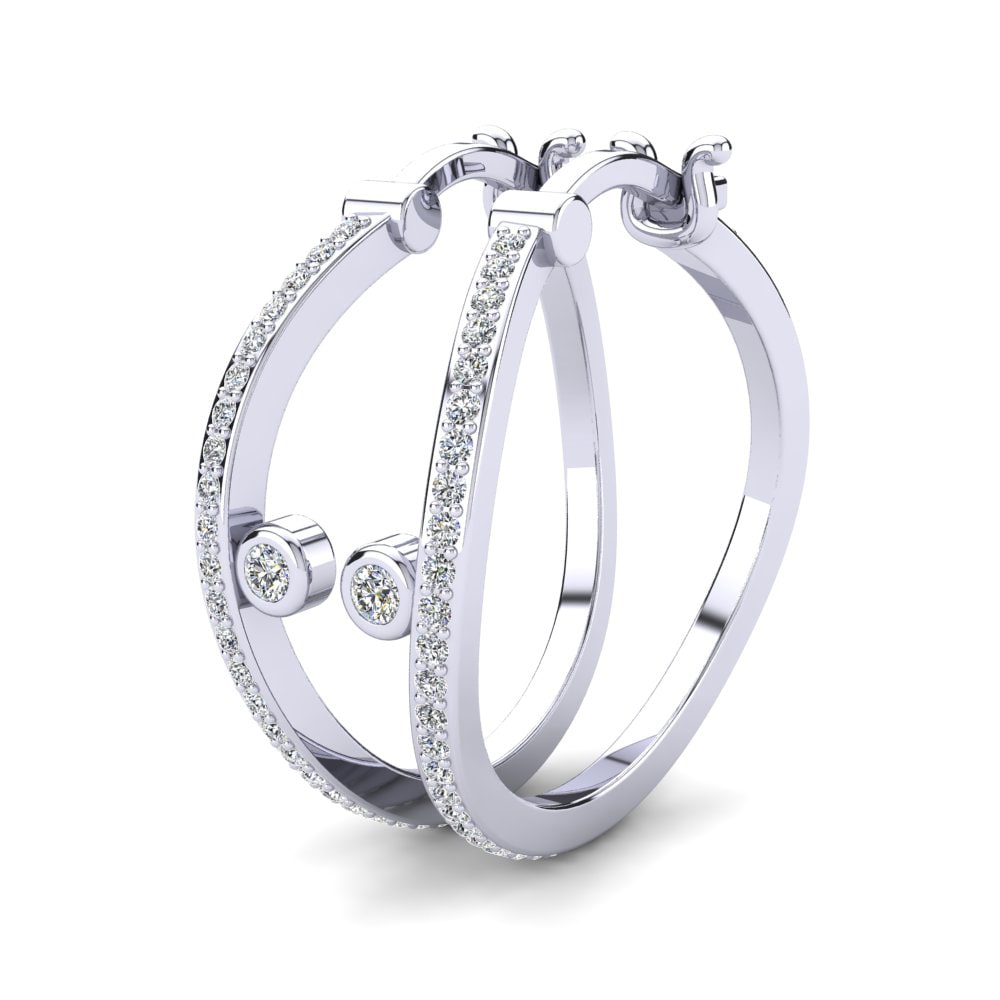 Zirkoon Dames Oorbellen Addelinda 18 mm