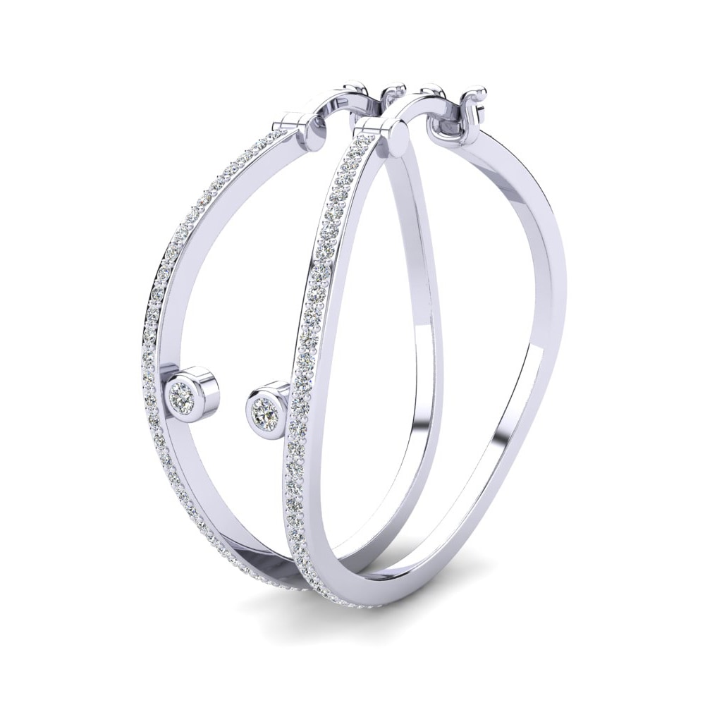 Zirkoon Dames Oorbellen Addelinda 25 mm