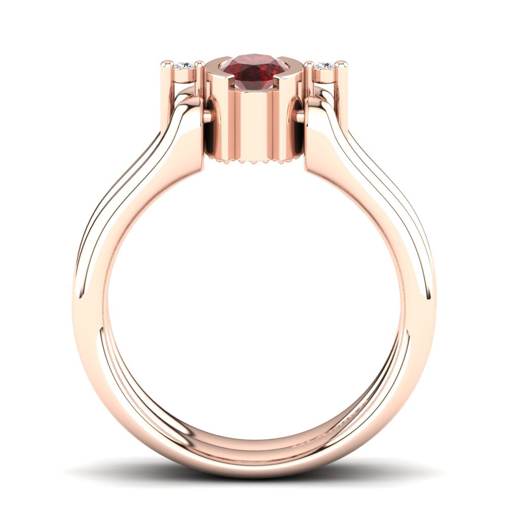Roter Zirkonia Ring Adette