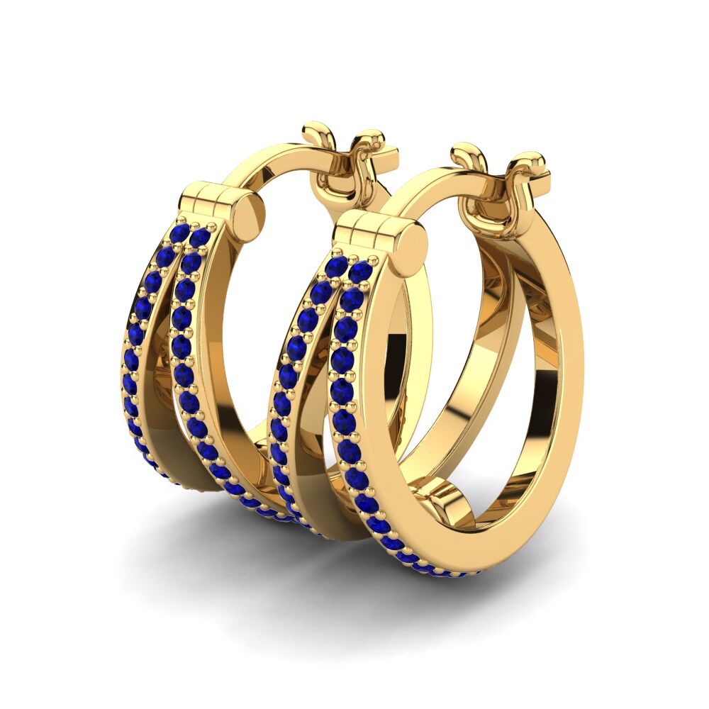 Đá Zirconia Xanh Lam Bông tai nữ Adhellie 12 mm