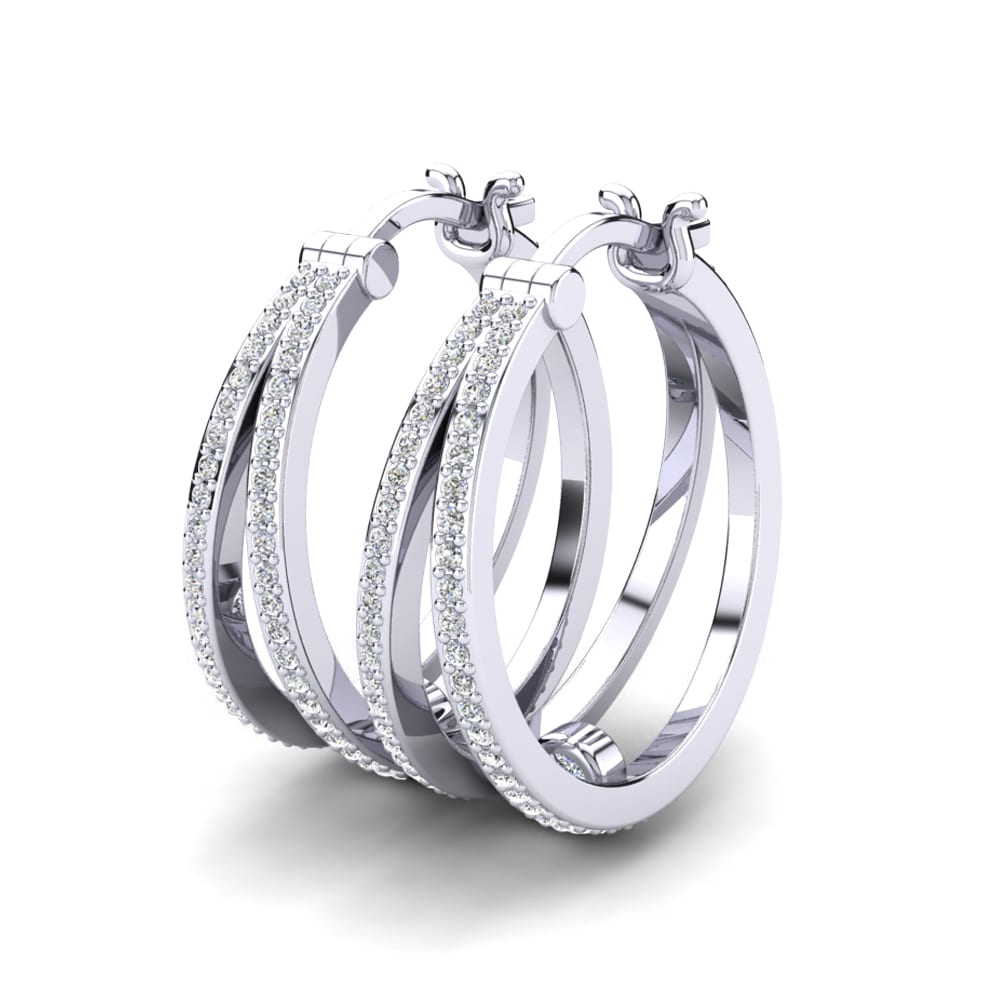 Zirkoon Dames Oorbellen Adhellie 18 mm