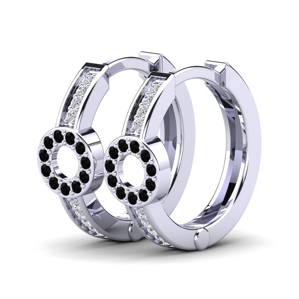 Czarny Onyks Kolczyk damski Alarice 12 mm