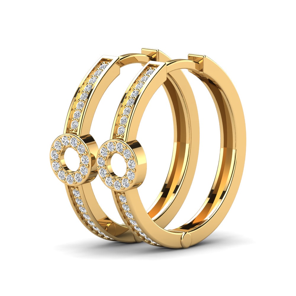 14K Geel Goud Dames Oorbellen Alarice 18 mm