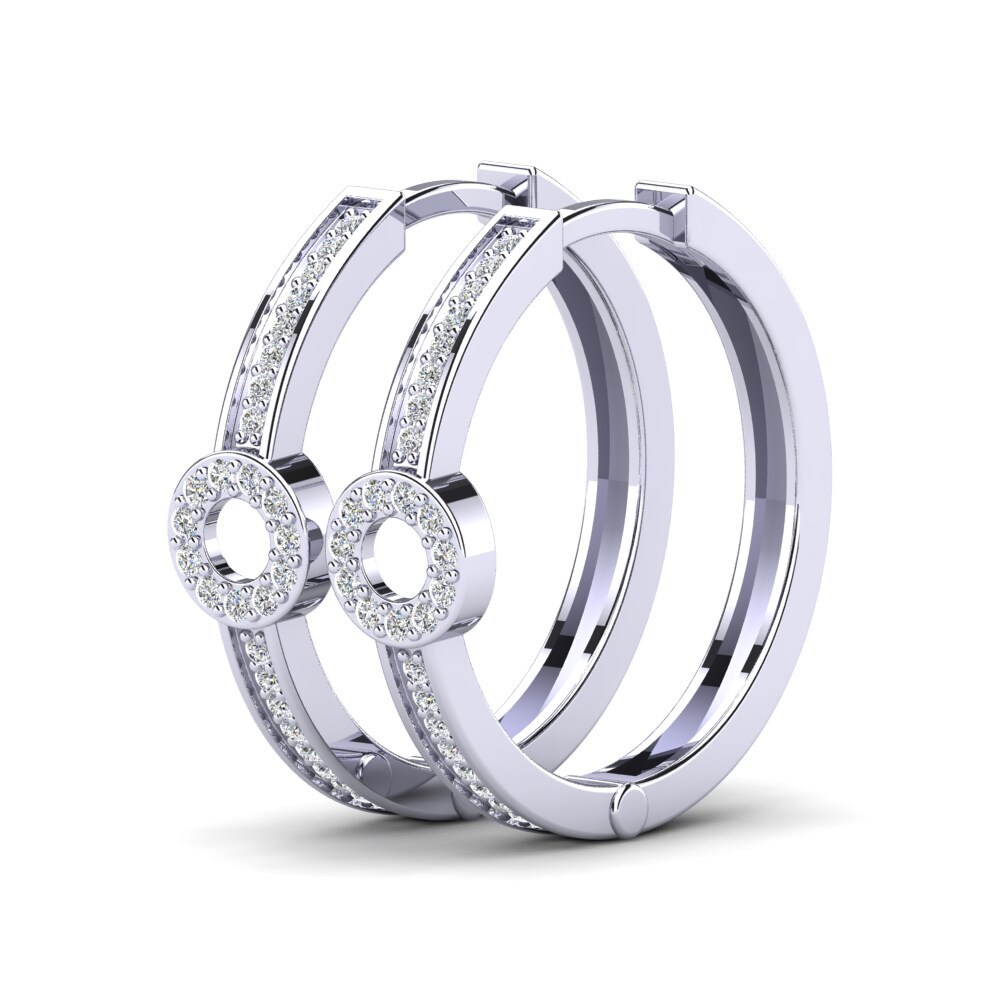 Zirkoon Dames Oorbellen Alarice 18 mm