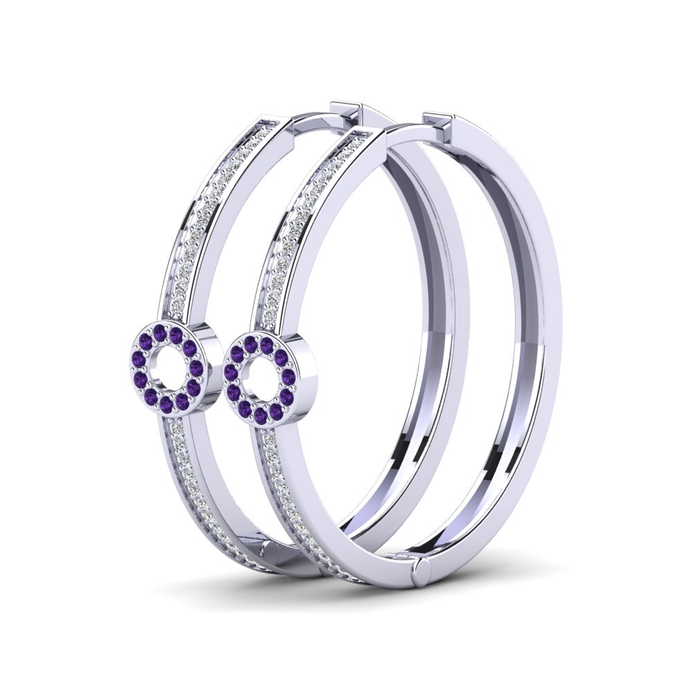 Amethyst Damen ohrring Alarice 25 mm