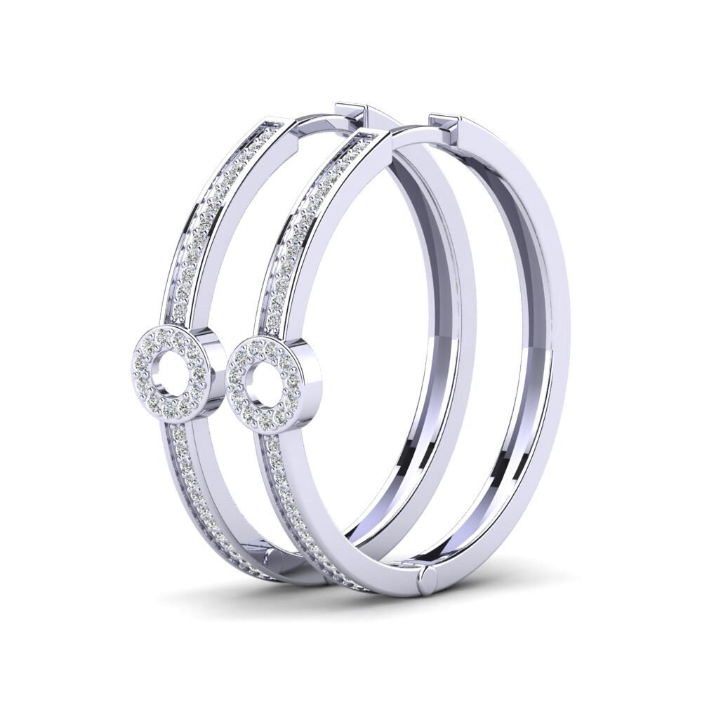 Zirkoon Dames Oorbellen Alarice 25 mm