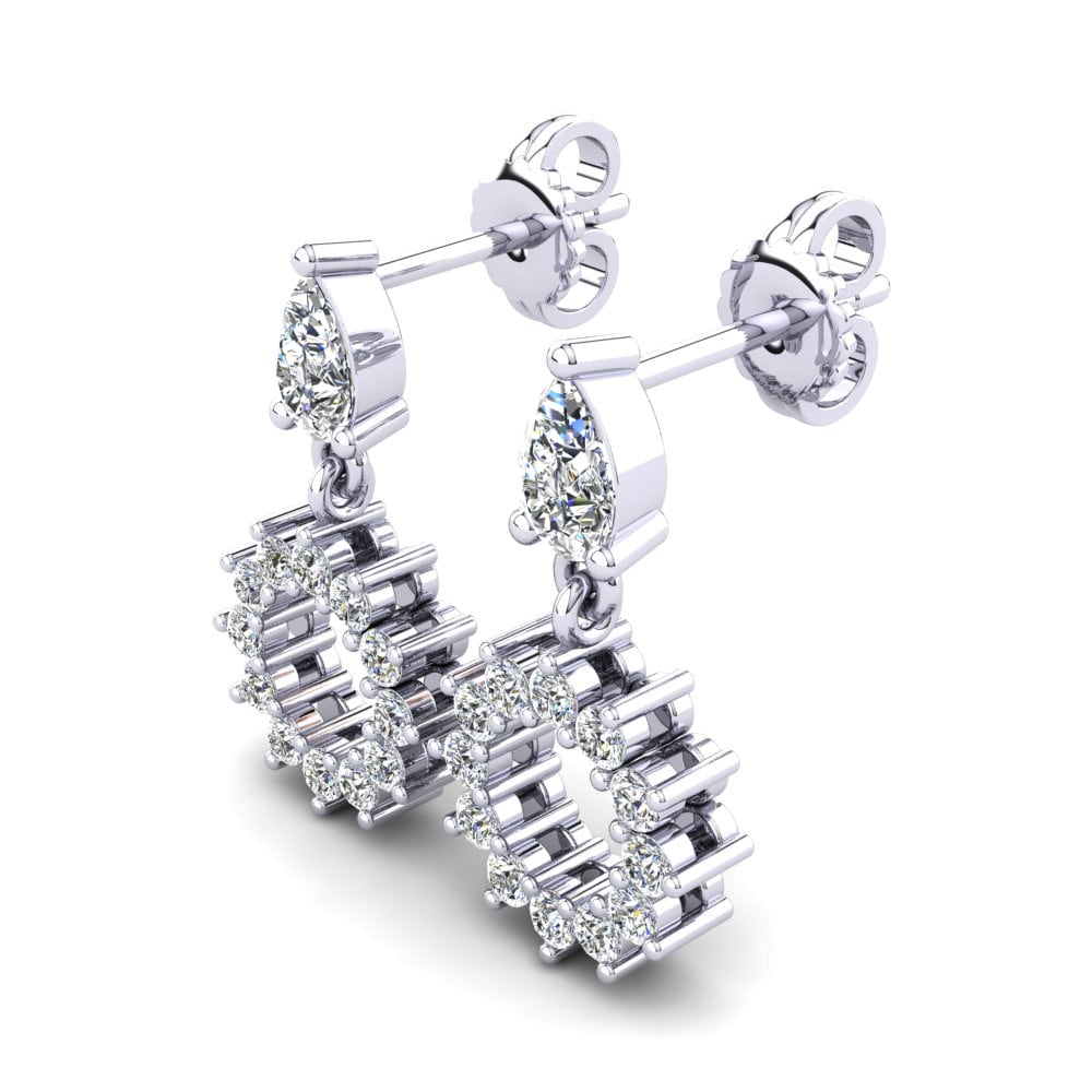 Pear Moissanite Women's Earring Aldora