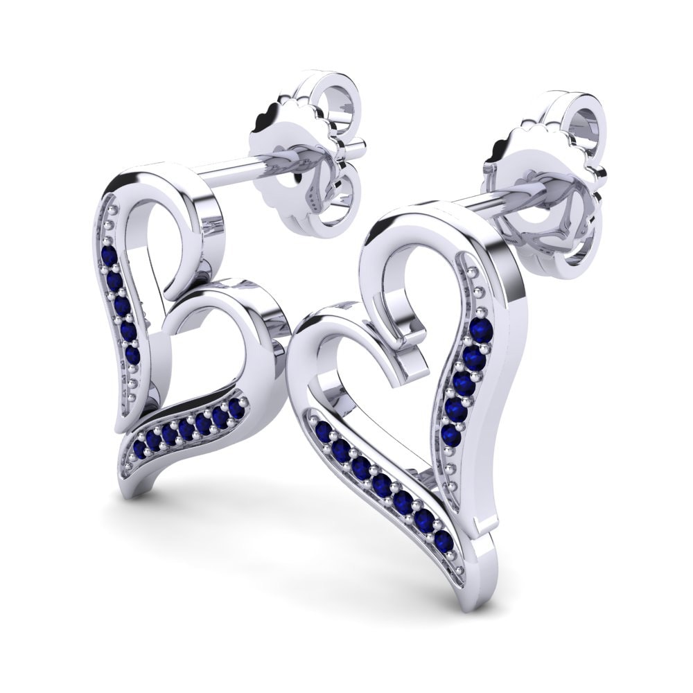 Donker Blauwe Zirkoon Dames Oorbellen Alechia