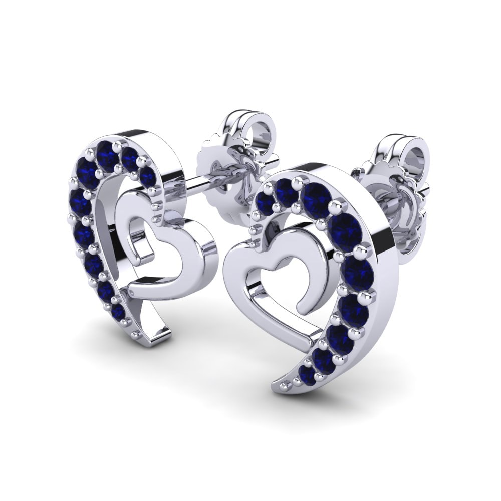 Donker Blauwe Zirkoon Dames Oorbellen Aledwen