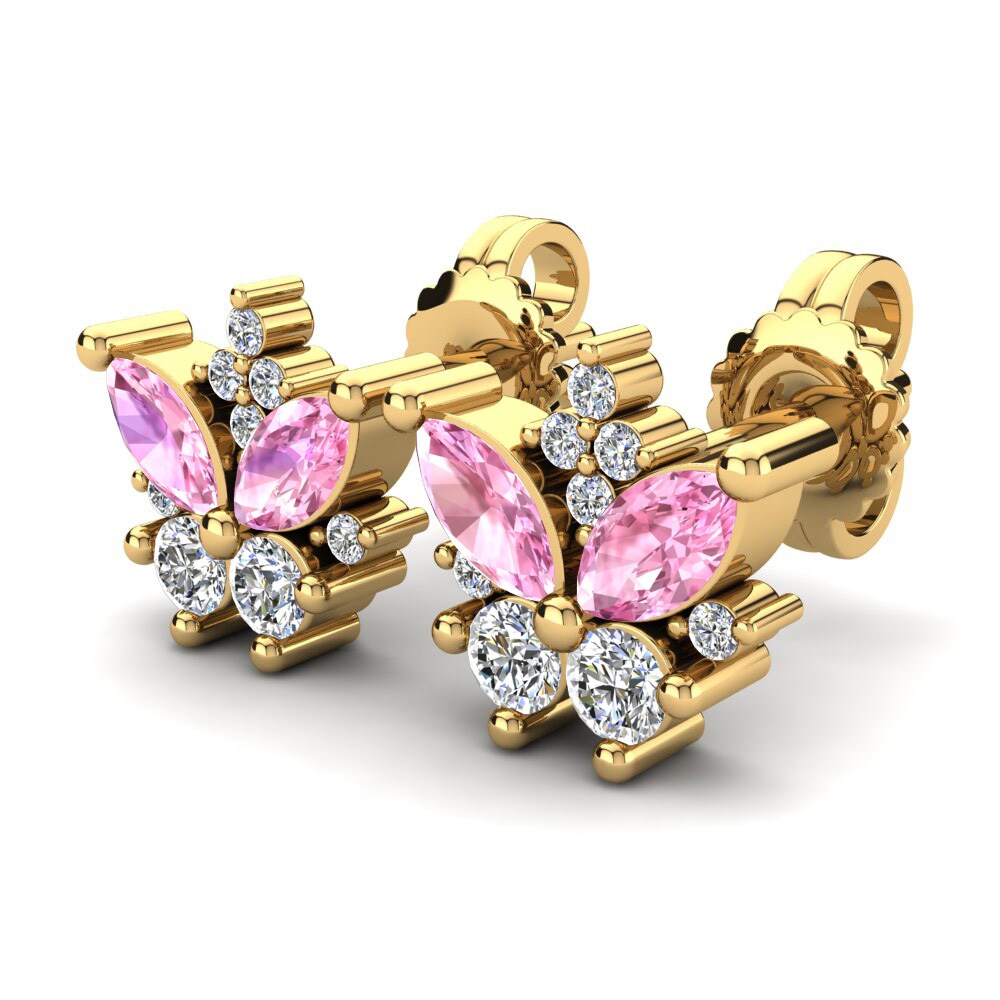 Marquise Pink Sapphire Women's Earring Alekah