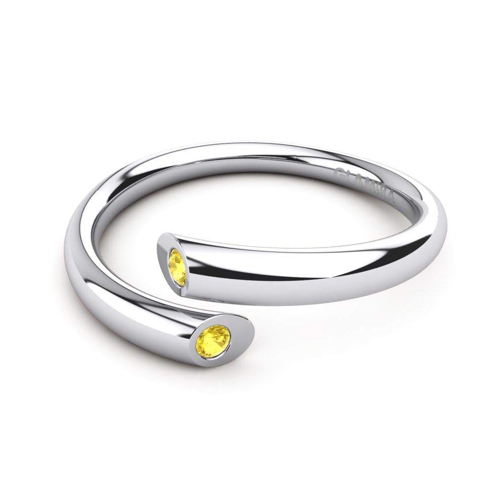 Bague Alhertine Saphir Jaune