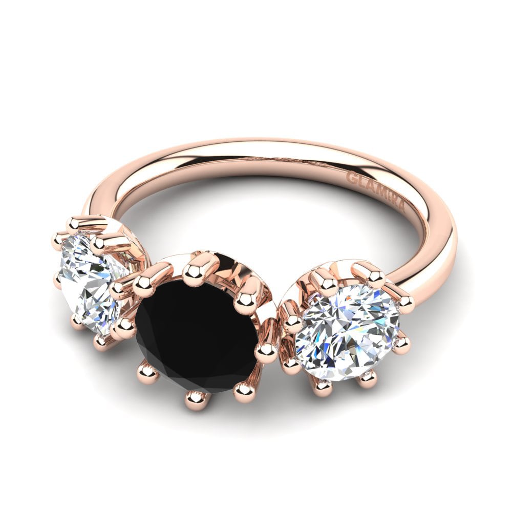 Black Onyx Engagement Ring Alma