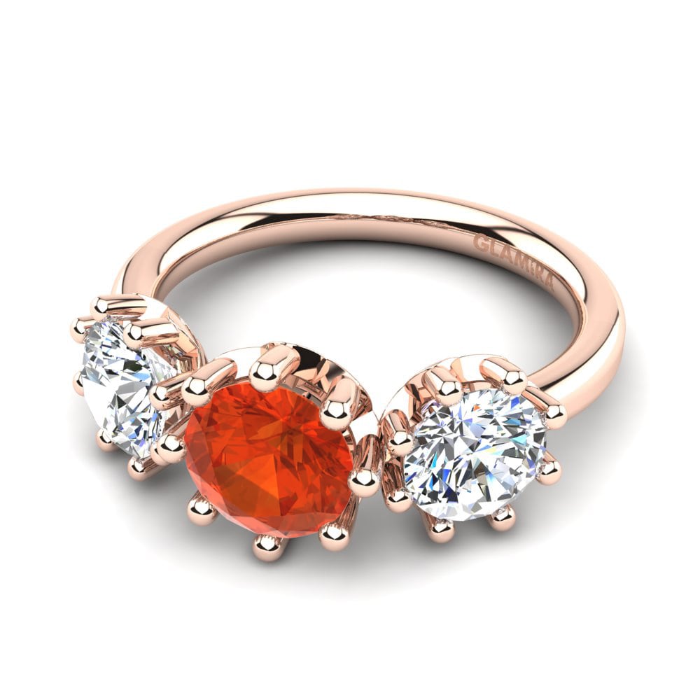 Fire-Opal Engagement Ring Alma