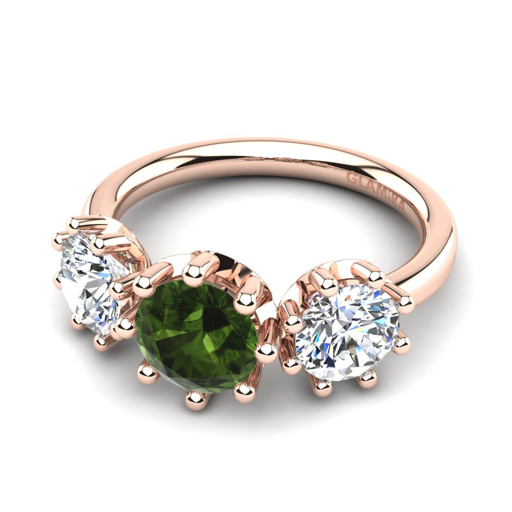 Green Tourmaline Engagement Ring Alma