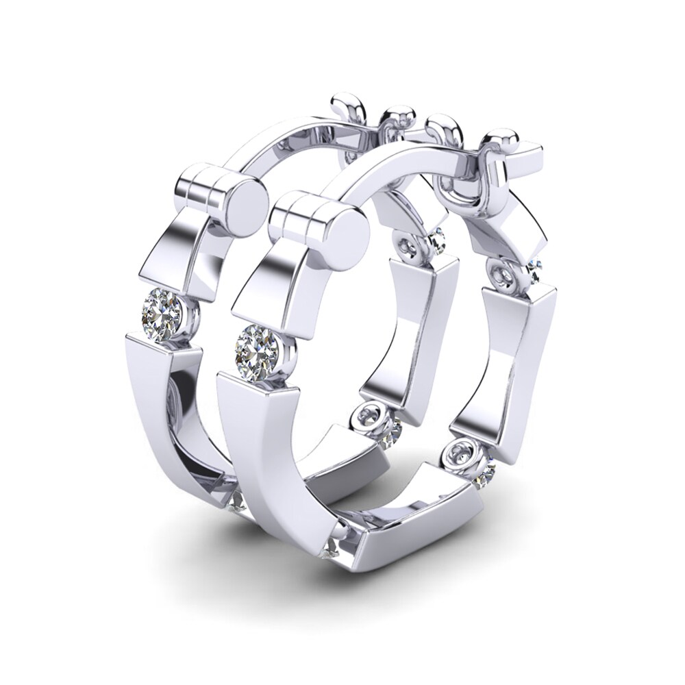 Moissanite Women's Earring Aloisia 12 mm