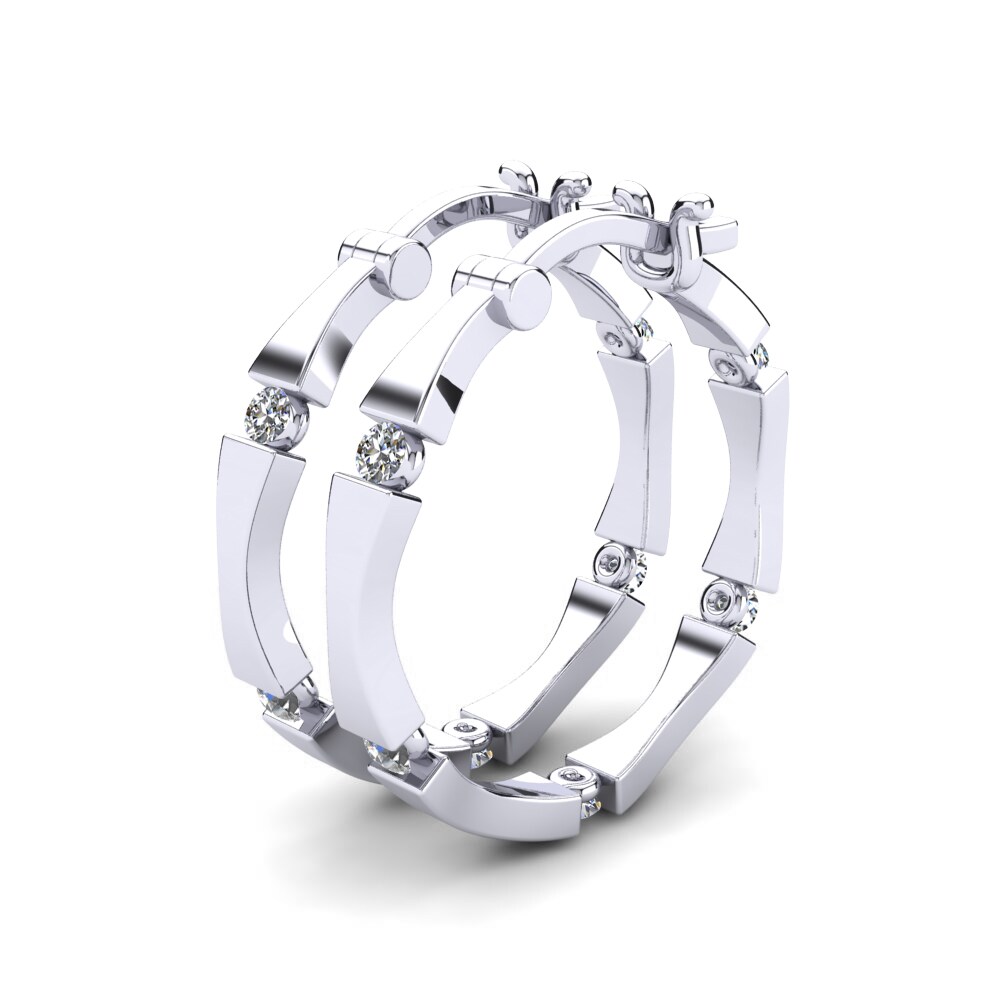 Zirkoon Dames Oorbellen Aloisia 18 mm