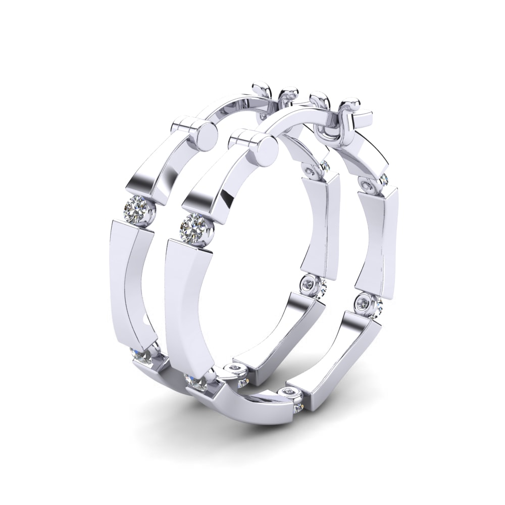 Labor-gezüchteter Diamant Damen ohrring Aloisia 18 mm