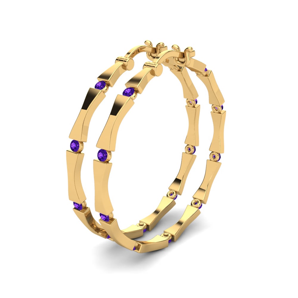 Amatista Pendiente de mujer Aloisia 32 mm