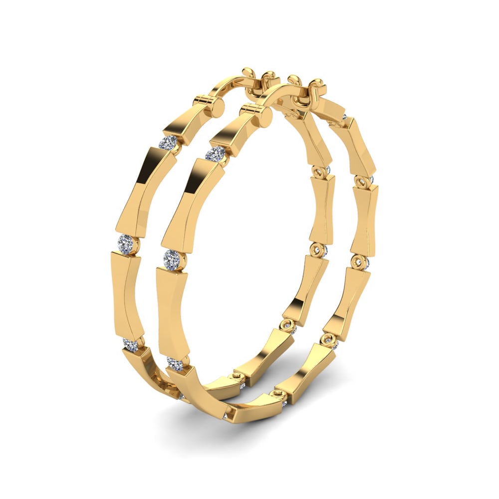 Moissanita Pendiente de mujer Aloisia 32 mm