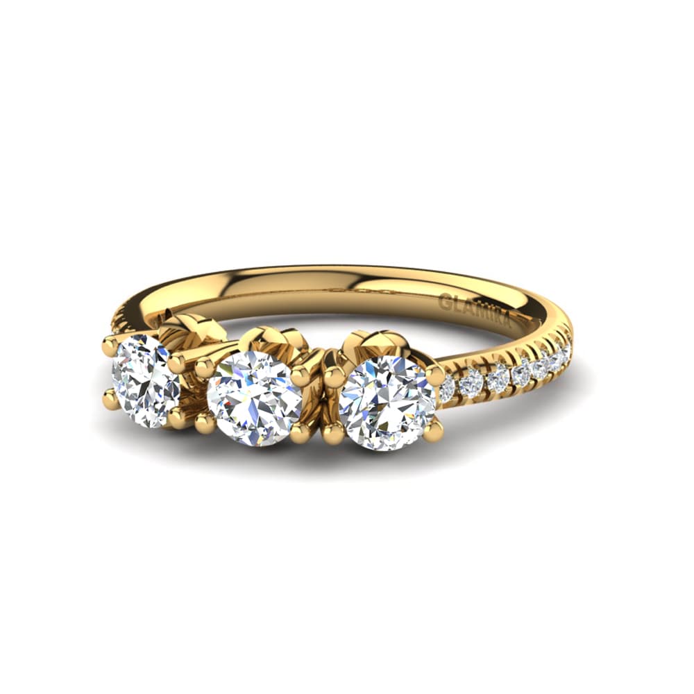 9k Yellow Gold Engagement Ring Aluz