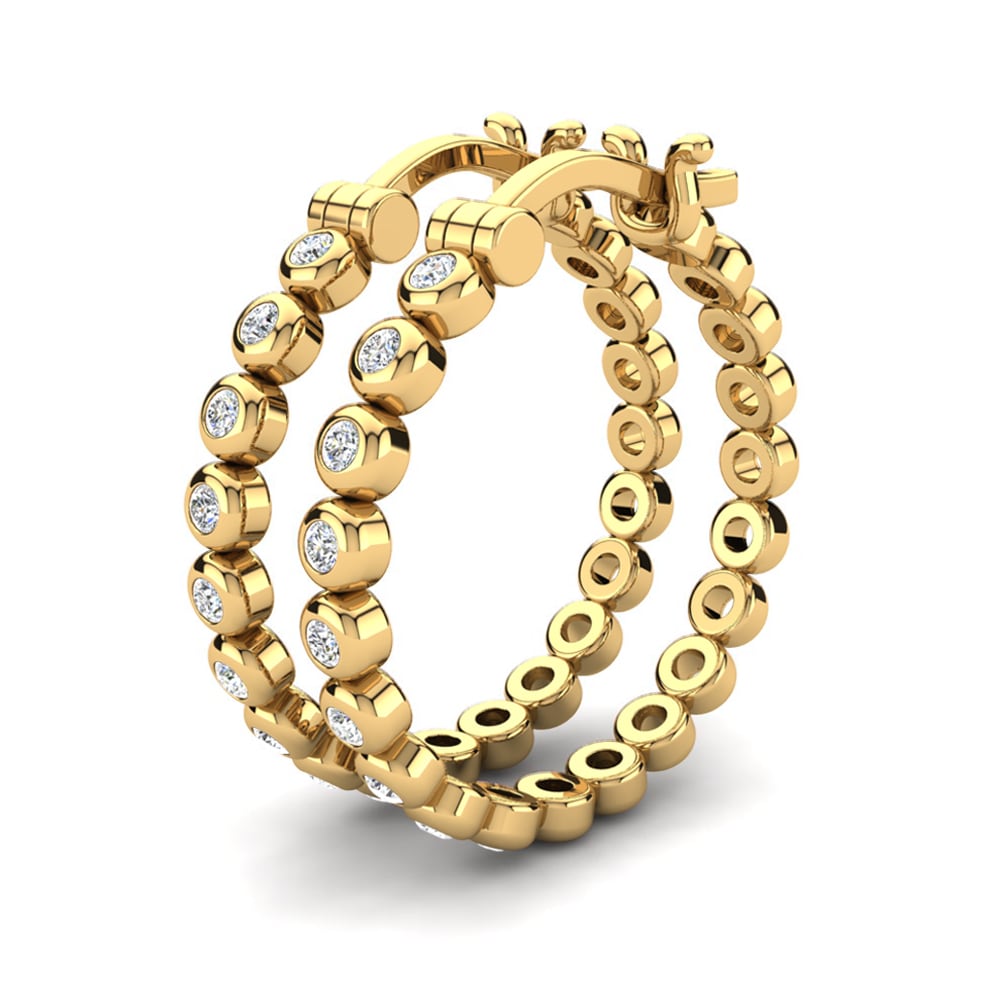 14K Geel Goud Dames Oorbellen Alvernia 18 mm