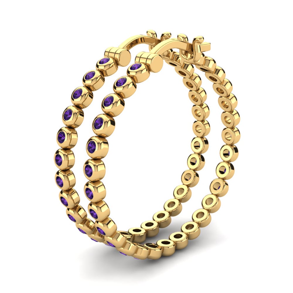 Amethyst Damen ohrring Alvernia 25 mm