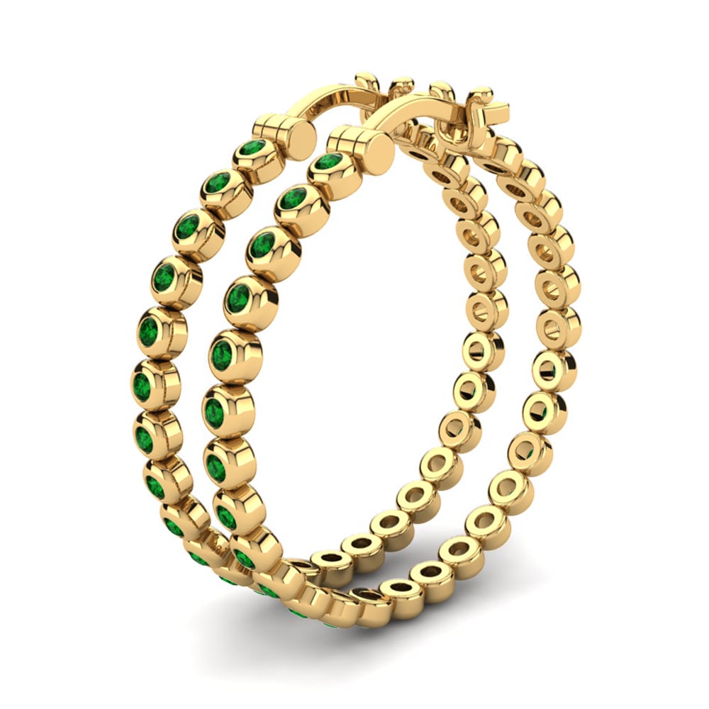 Grüner Zirkonia Damen ohrring Alvernia 25 mm