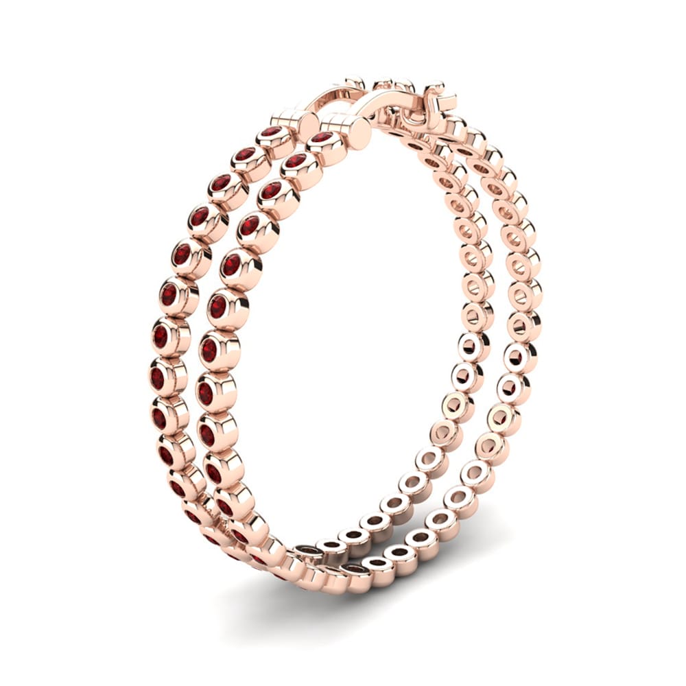 Or rose 585 Boucle d'oreille femme Alvernia 32 mm