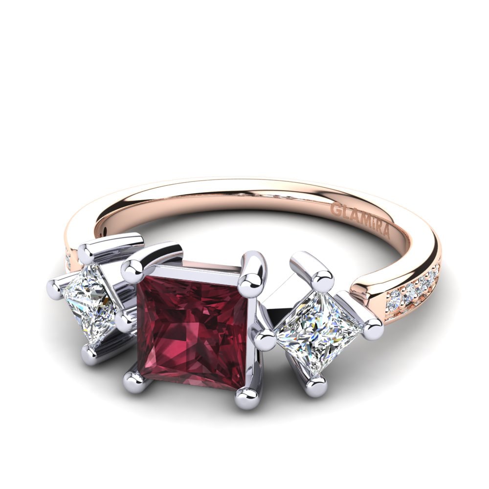 Garnet Engagement Ring Amary