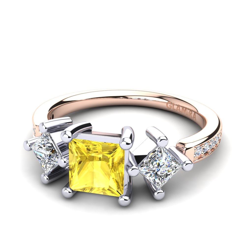 Yellow Sapphire Engagement Ring Amary