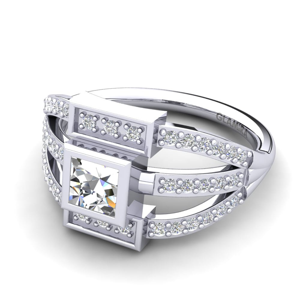 Princesa Moissanita Anillo Afreen