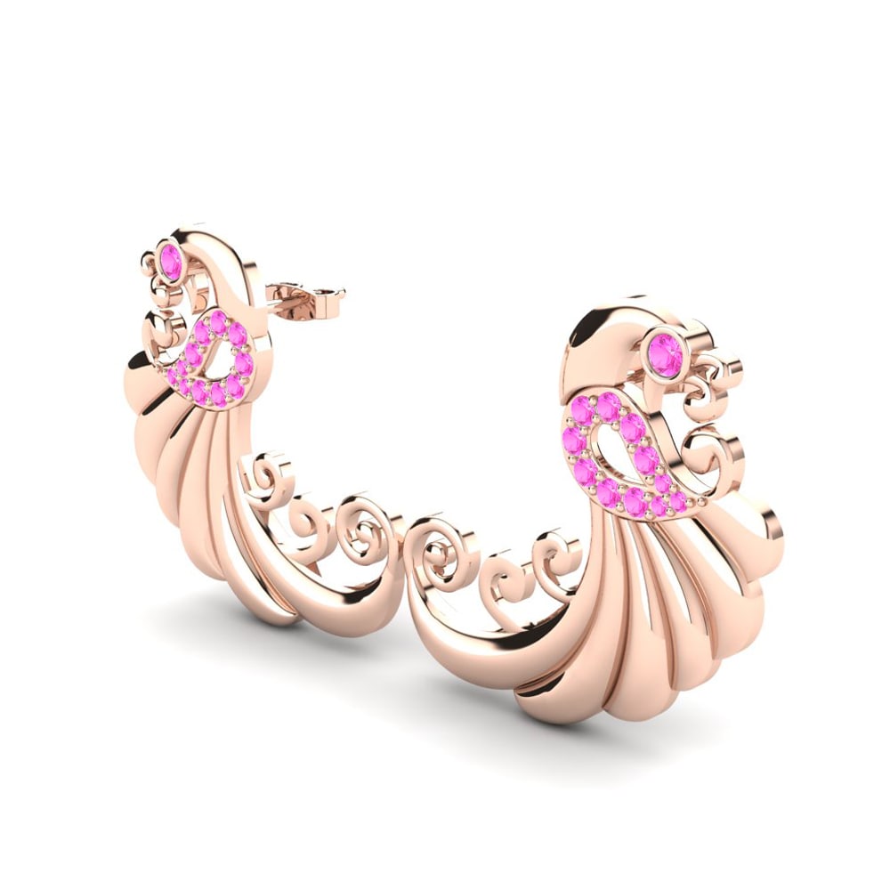 Đá Tourmaline Hồng / Bích tỷ Bông tai nữ Arikal