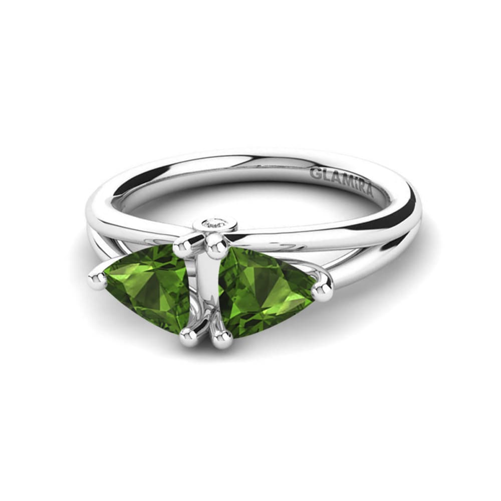 950 Platinum Green Tourmaline Ring Arisu