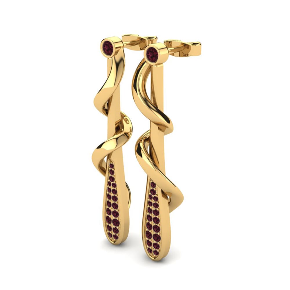 9k Oro Amarillo Granate Pendiente de mujer Arsal