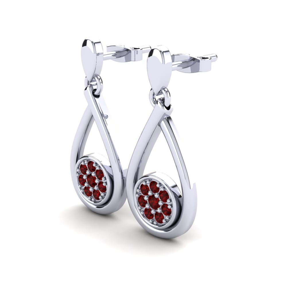 Đá Zirconia Đỏ Bông tai nữ Asanel
