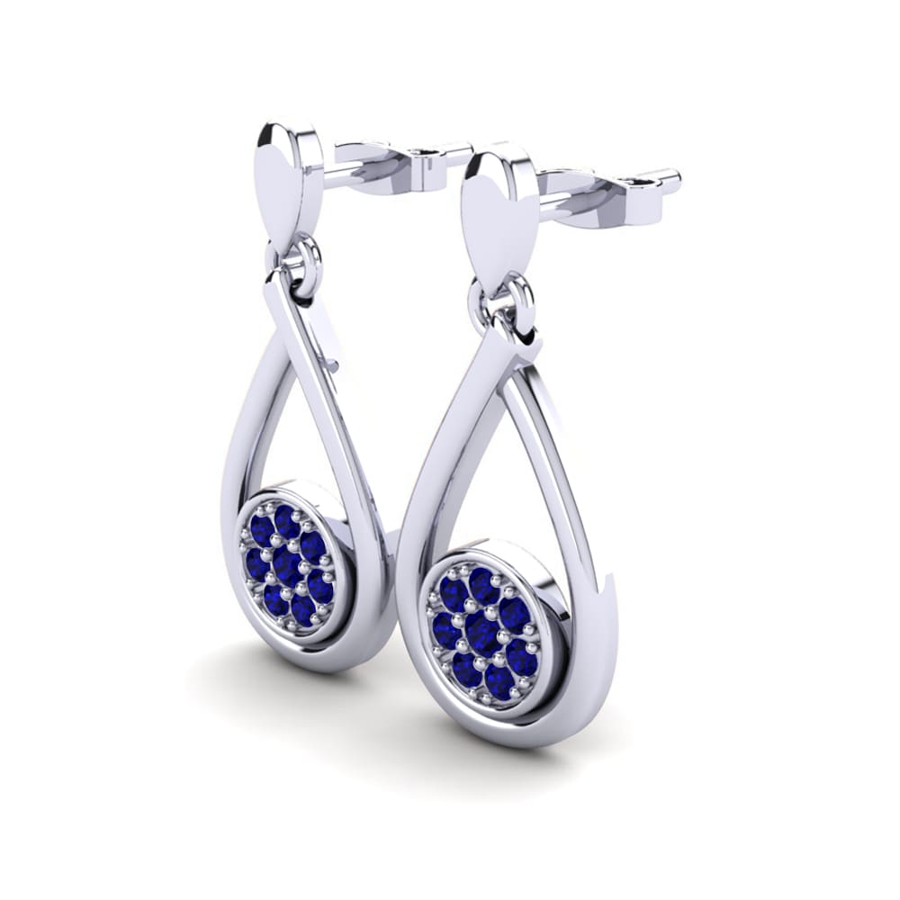 Dark Blue Zirconia Women's Earring Asanel