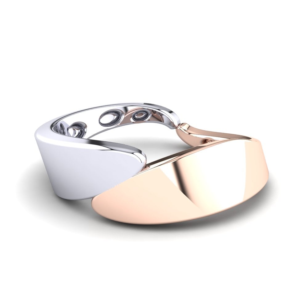 18k Oro Rosa & Blanco Anillo Assaroe