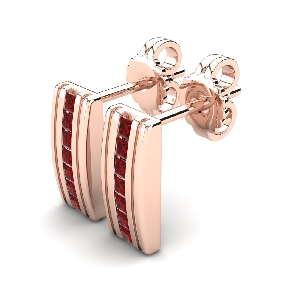 14k Oro Rosa Princesa Pendiente de mujer Avelyn