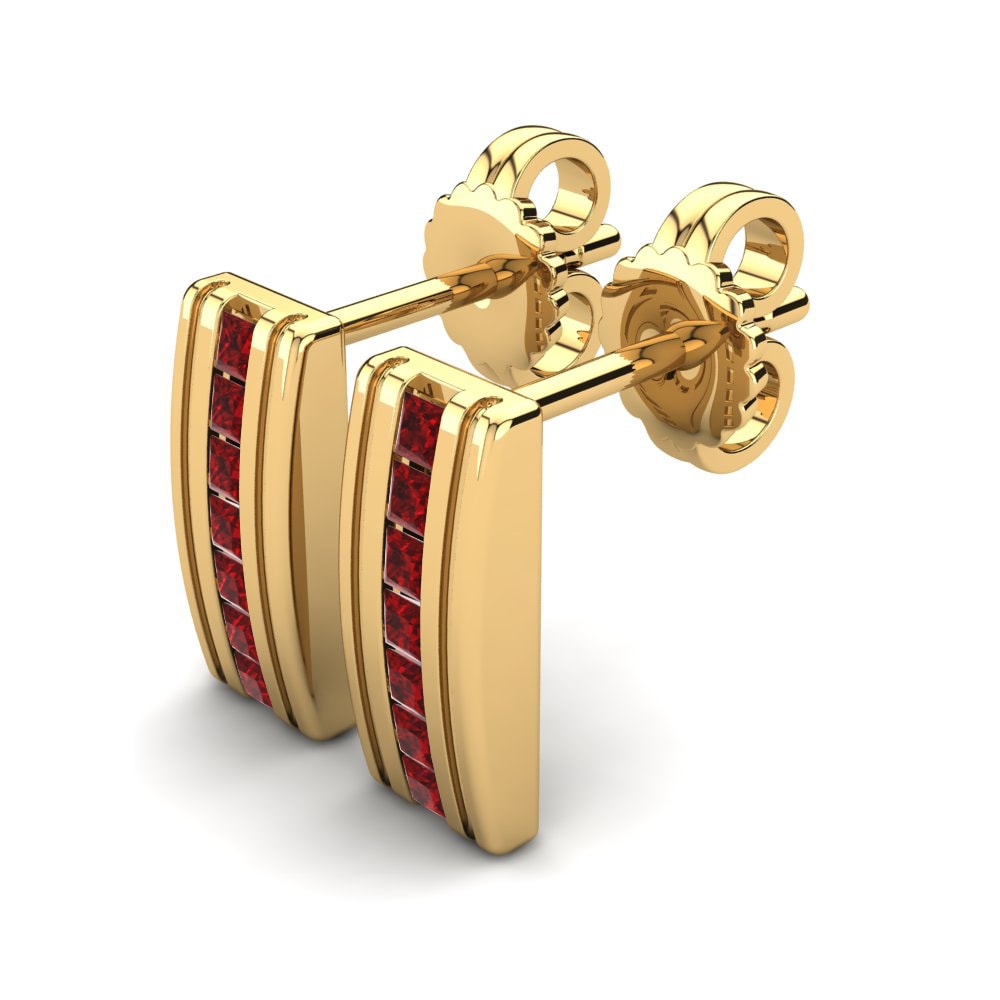 18k Oro Amarillo Princesa Pendiente de mujer Avelyn