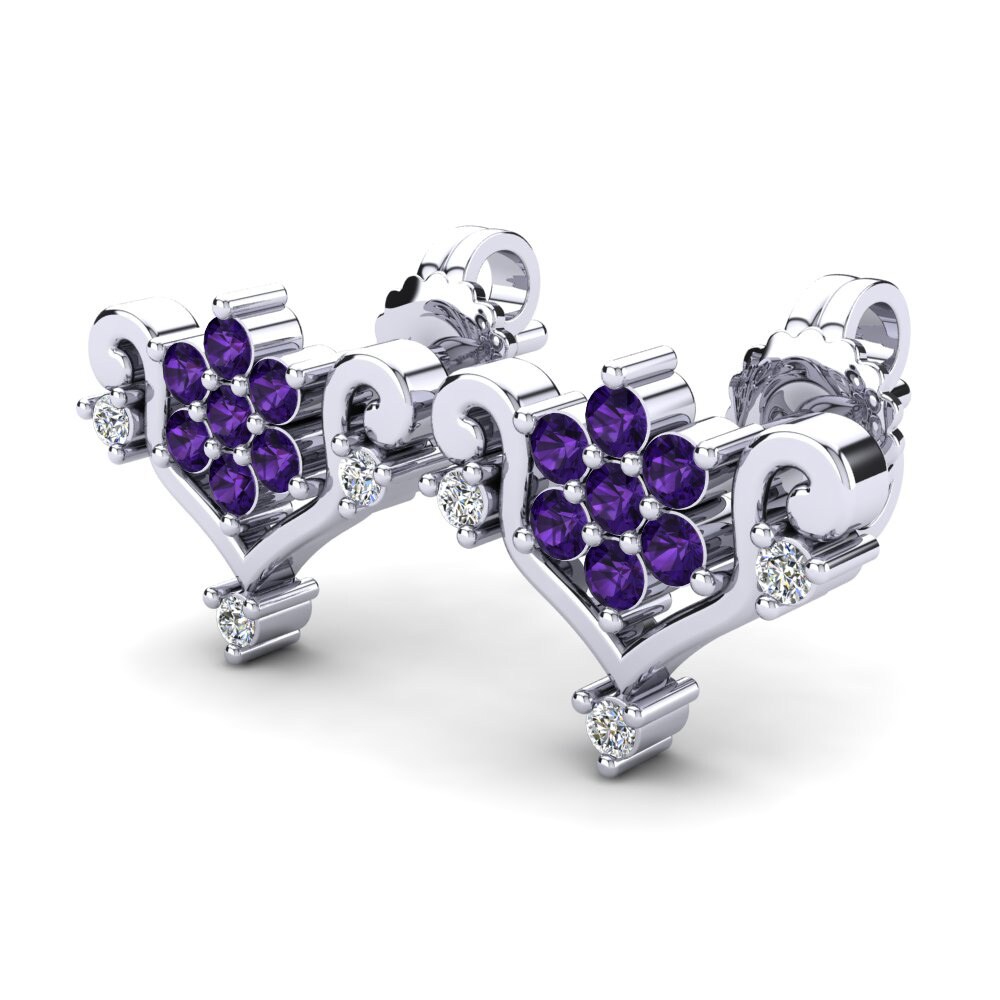 Améthyste Boucle d'oreille femme Azurine
