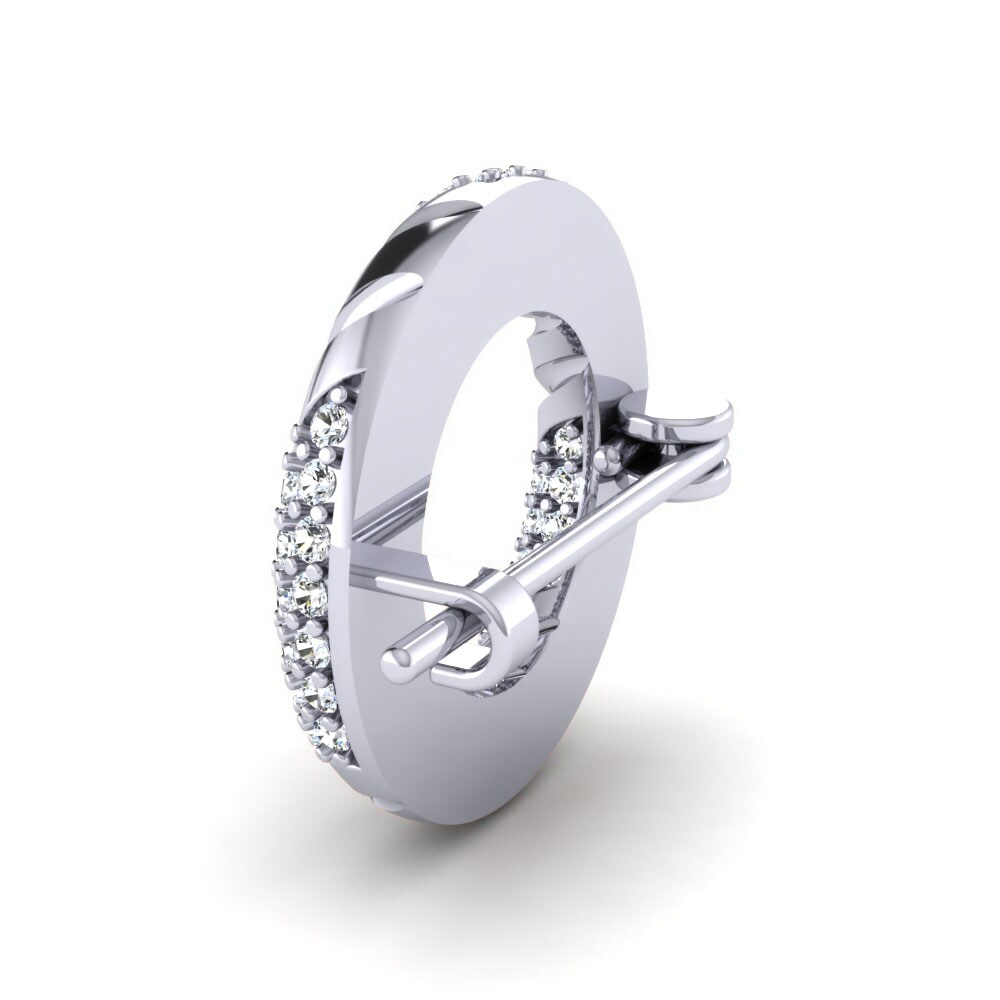 Köp Glamira Brosch Wreath i Rund slipad 0.378 Carat Vit Safir 18k ...