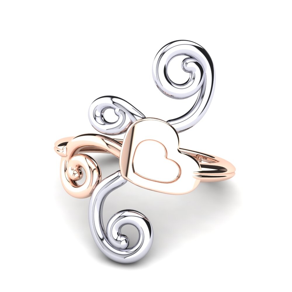 18k Oro Rosa & Blanco Anillo Barberville