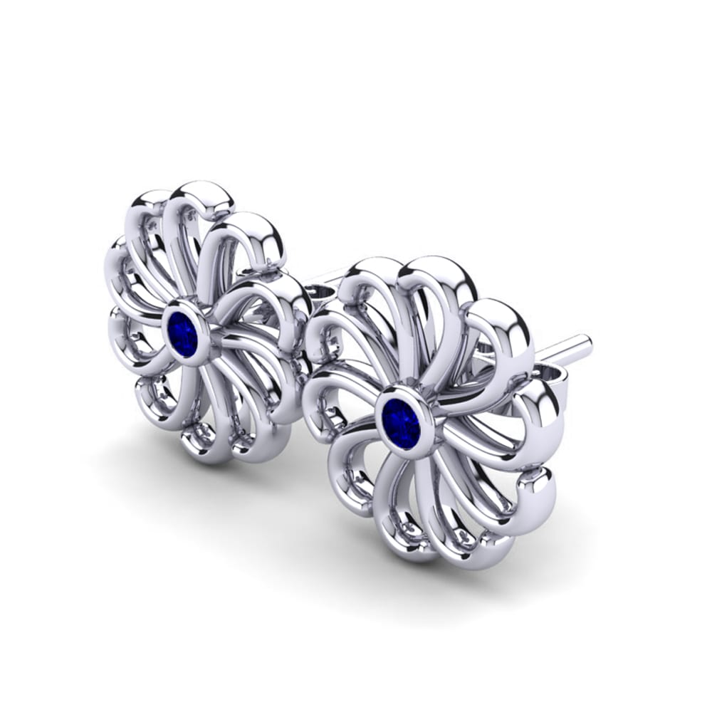 Donker Blauwe Zirkoon Dames Oorbellen Bedia