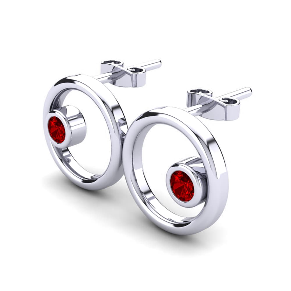 Đá Zirconia Đỏ Bông tai nữ Bedirnisa