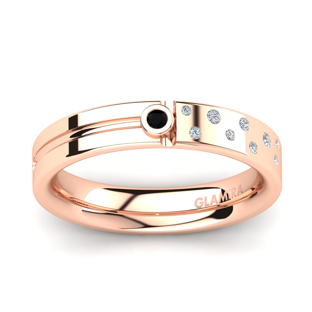 14ct Rose Gold Black Onyx Men's Ring Bellanca
