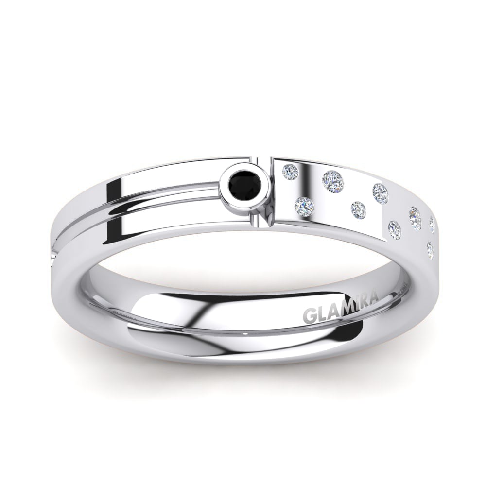18ct White Gold Black Onyx Men's Ring Bellanca