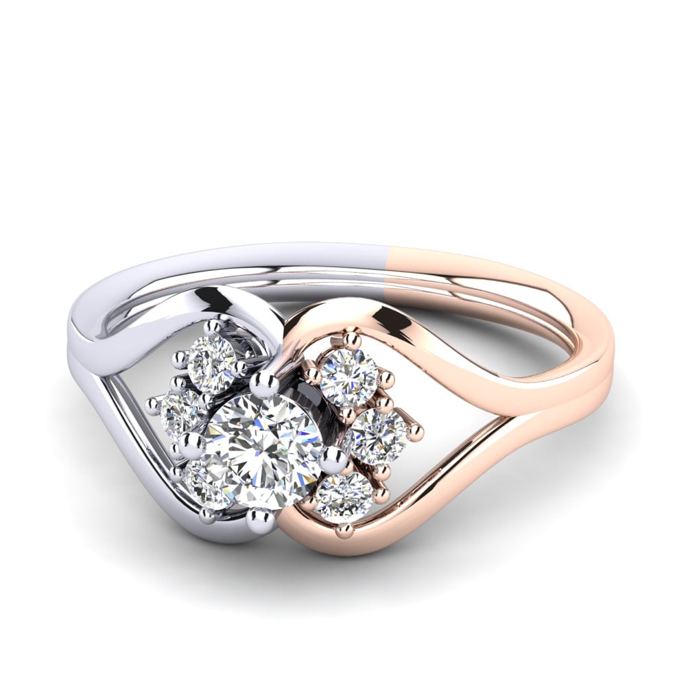 14ct White / Rose Gold Ring Bernelle