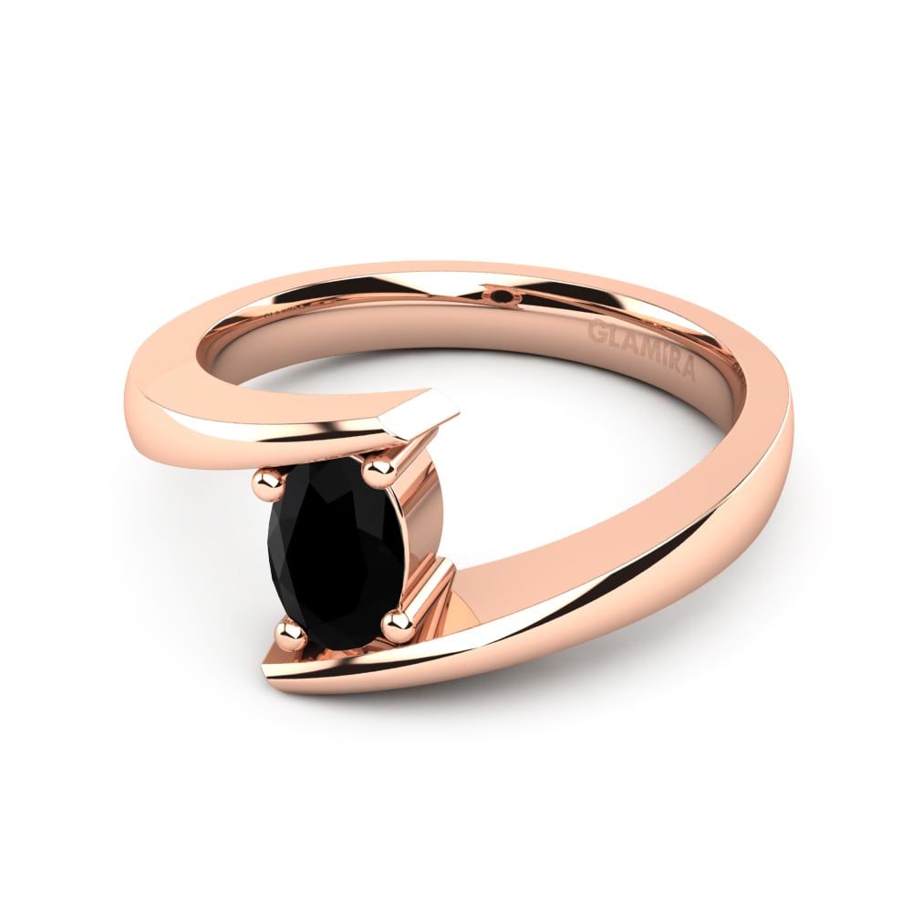 Zafiro negro Anillo de compromiso Bernice