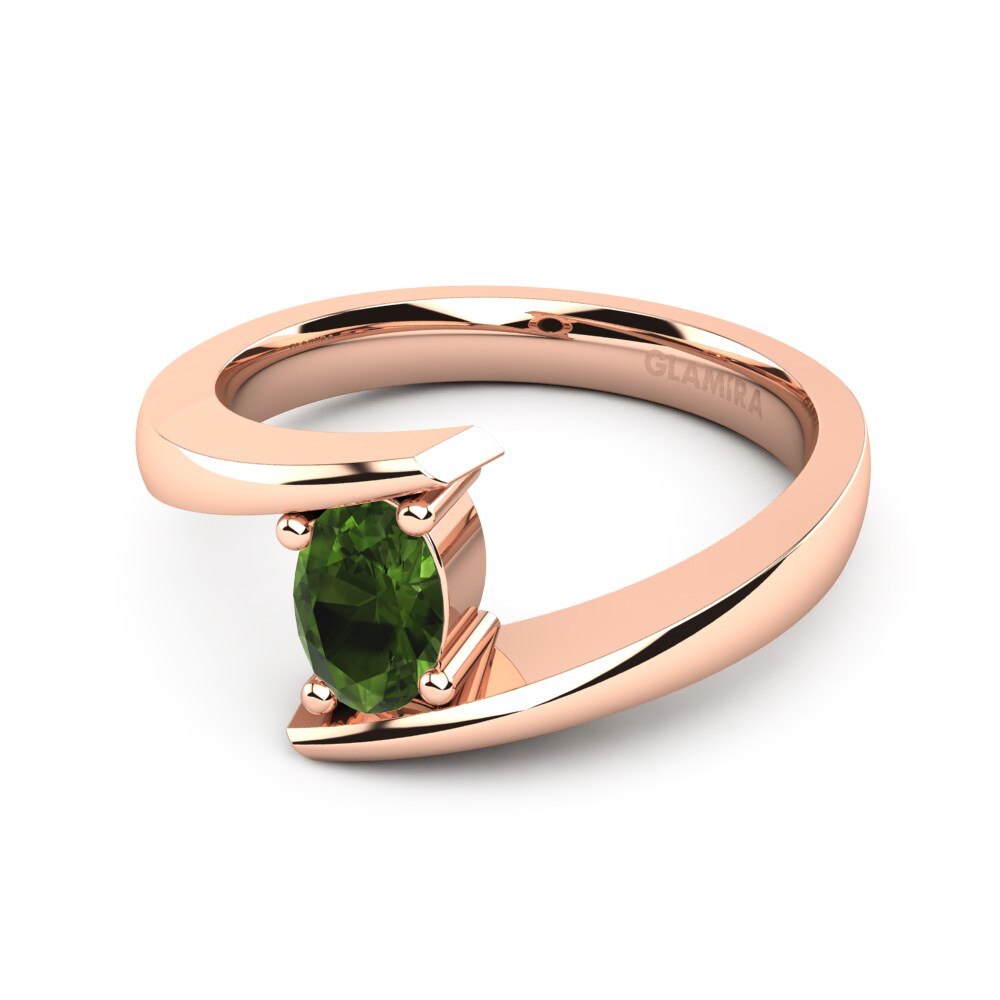 Turmalina verde Anillo de compromiso Bernice