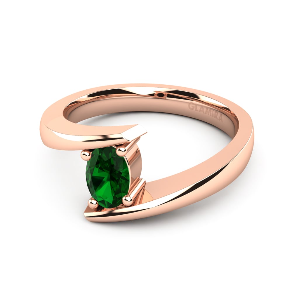 Esmeralda (creada en laboratorio) Anillo de compromiso Bernice